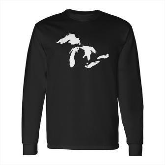 Great Lakes Detroit Michigan Long Sleeve T-Shirt | Favorety DE