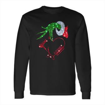 Grinch Hand Holding Love Hair Stylist Long Sleeve T-Shirt | Favorety