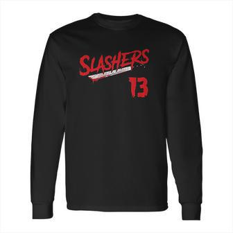 Haase Unlimited Slashers Voorhees 13 Jersey Horror Movie Friday Long Sleeve T-Shirt | Favorety UK