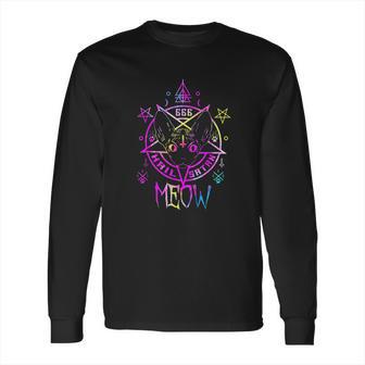 Hail Meow Demonic Sphynx Cat 666 Halloween Long Sleeve T-Shirt | Favorety AU