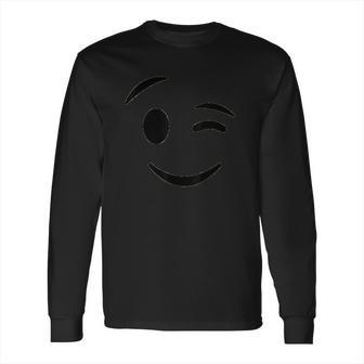 Halloween Emojis Costume Winking Face Wink Emoticon Long Sleeve T-Shirt | Favorety DE