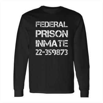 Halloween Federal Prison Jail Inmate Prisoner Costume Long Sleeve T-Shirt | Favorety UK