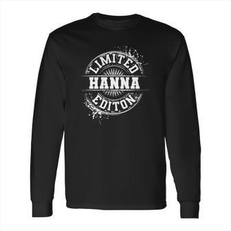 Hanna Funny Surname Family Tree Birthday Reunion Gift Idea Long Sleeve T-Shirt | Favorety UK