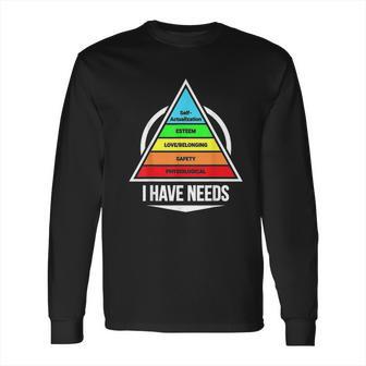 Hierarchy Of Needs Psych Long Sleeve T-Shirt | Favorety CA