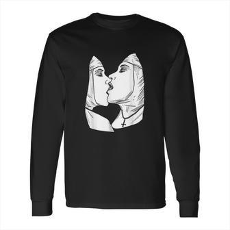 Hot Lesbian Kiss Nun Bondage Satanic Bdsm Long Sleeve T-Shirt | Favorety CA