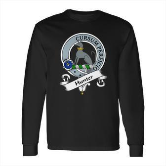 Hunter Clan Badge Scottish Clan Badges Long Sleeve T-Shirt | Favorety DE