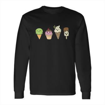 Ice Cream Cones Popsicle Frozen Food Long Sleeve T-Shirt | Favorety DE