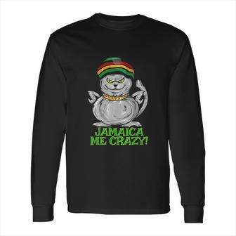 Jamaica Me Crazy Top Funny Gift Jamaican Reggae Music Cat Long Sleeve T-Shirt | Favorety UK