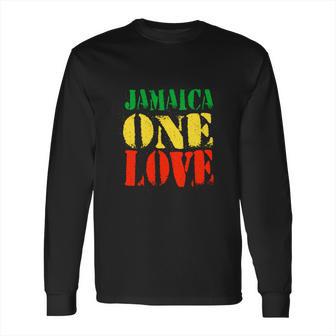 Jamaica One Love Unisex Great Gift Rasta Colors Reggae Long Sleeve T-Shirt | Favorety CA