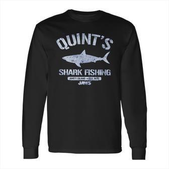 Jaws Distressed Quints Shark Fishing Royal Heather Long Sleeve T-Shirt | Favorety CA