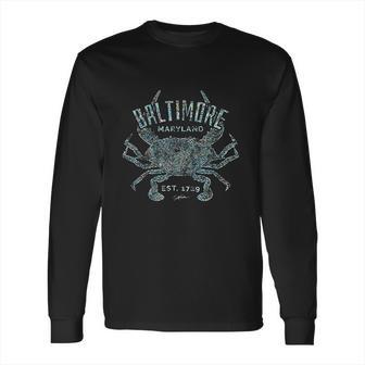 Jcombs Baltimore Md Blue Crab Long Sleeve T-Shirt | Favorety DE