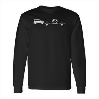 Jeeps And Paw Heartbeat For Jeepsdog And Cat Lovers Long Sleeve T-Shirt | Favorety UK