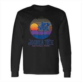 Joshua Tree National Park Vintage Artistic Sunset Mountains Long Sleeve T-Shirt | Favorety AU