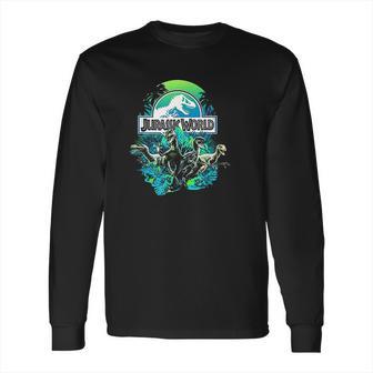 Jurassic World Blue Green Jungle Velociraptor Attack Long Sleeve T-Shirt | Favorety AU