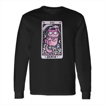 Kawaii Pastel Goth Art The Death Tarot Cute Cat Creepy Art Long Sleeve T-Shirt | Favorety DE