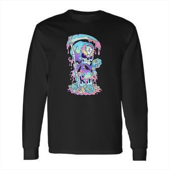 Kawaii Pastel Goth Cute And Creepy Death Grim Reaper Long Sleeve T-Shirt | Favorety AU