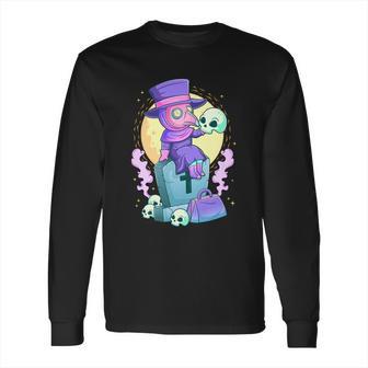 Kawaii Pastel Goth Cute Creepy Plague Doctor Skull Long Sleeve T-Shirt | Favorety