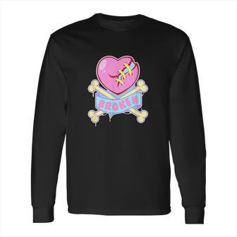 Kawaii Pastel Goth Emo Broken Heart Goth Aesthetic Long Sleeve T-Shirt | Favorety