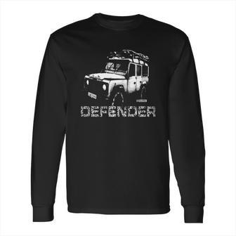 Khaki Land Rover Defender Illustation - Autonaut Long Sleeve T-Shirt | Favorety DE