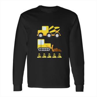 Kids Boys Construction Diggers And Trucks Long Sleeve T-Shirt | Favorety AU