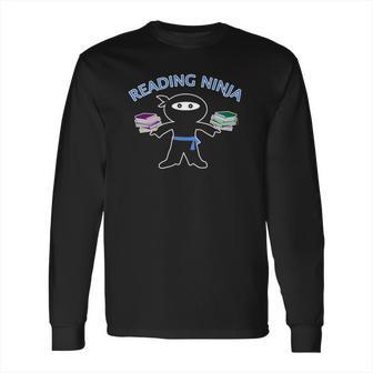 Kids Reading Ninjaby Scarebaby Blue Long Sleeve T-Shirt | Favorety CA