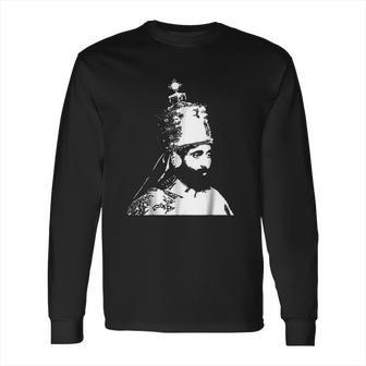 The King Stands Haile Selassie Crown Long Sleeve T-Shirt | Favorety AU