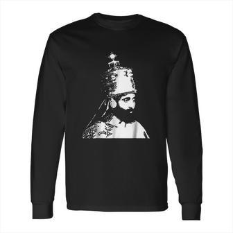 The King Stands Haile Selassie Crown Long Sleeve T-Shirt | Favorety DE