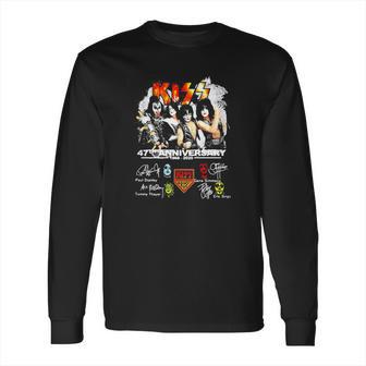 Kiss Band 47Th Anniversary Signatures Long Sleeve T-Shirt | Favorety UK