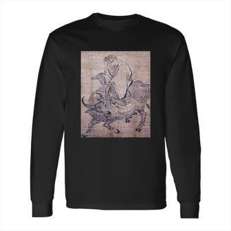 Laozi On Ox Lao Tzu Tao Te Ching Taoism Chinese Religion Long Sleeve T-Shirt | Favorety AU