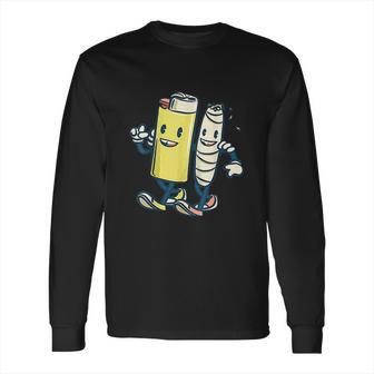 Lighter Joint Friends 420 Cannabis Marijuana Long Sleeve T-Shirt | Favorety