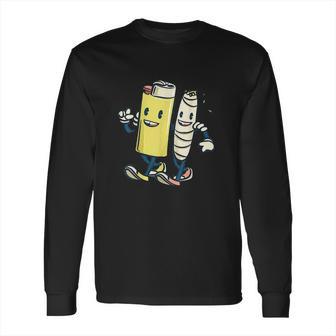 Lighter Joint Friends Smoking Marijuana Long Sleeve T-Shirt | Favorety UK