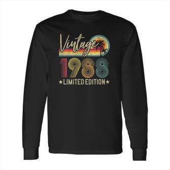 Limited Edition 1988 33Rd Birthday 33 Years Old Vintage Long Sleeve T-Shirt | Favorety