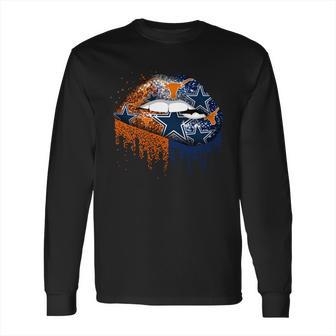 Lip Texas Longhorns And Dallas Cowboys Shirt Mf Long Sleeve T-Shirt | Favorety AU