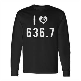 I Love 6367 Dogs Funny Dewey Decimal Long Sleeve T-Shirt | Favorety UK