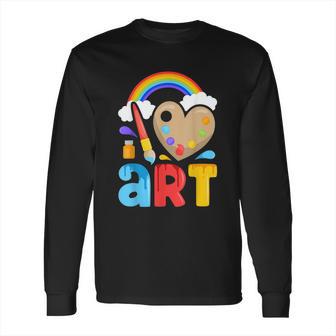 I Love Art Artist Painter Colorful Paintingkids Girls Long Sleeve T-Shirt | Favorety UK