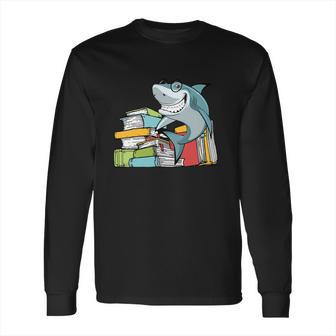 I Love Books Chibi Anime Shark Shirts Book Lover Long Sleeve T-Shirt | Favorety CA