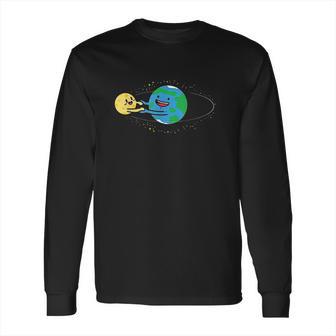 Love Earth And Moon Happy Stars Planets Space Orbit Long Sleeve T-Shirt | Favorety DE