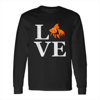 I Love Goldfish Retro Goldfish Keeper Aquarium Hobby Long Sleeve T-Shirt | Favorety