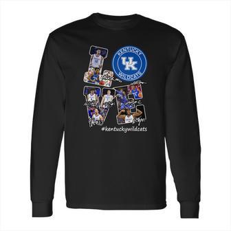 Love Kentucky Wildcats Players Signatures Long Sleeve T-Shirt | Favorety AU