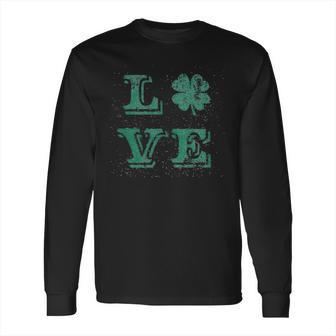 Love Lucky Clover Saint Patricks Day Cute Irish St Patty Shamrock Long Sleeve T-Shirt | Favorety CA