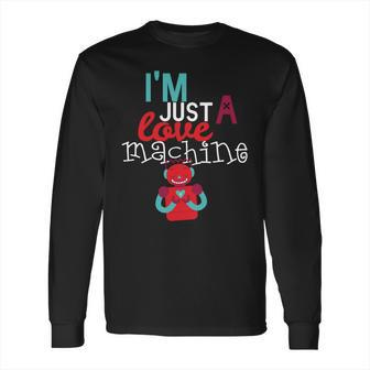 Love Machine Valentines Day Funny Robot Boys Gift Long Sleeve T-Shirt | Favorety