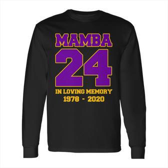 In Loving Memory Mamba 24 Tribute Long Sleeve T-Shirt | Favorety