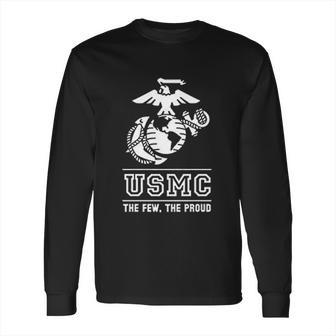 Lucky Ride Marines Usmc The Few The Proud White Emblem Long Sleeve T-Shirt | Favorety CA