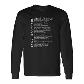 Lynyrd Skynyrd Simple Man Lyrics Long Sleeve T-Shirt | Favorety DE