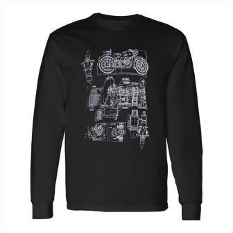 M-72 Motorcycle Engine Blow Out Diagram Long Sleeve T-Shirt | Favorety CA