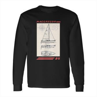 Macgregor 25 Sailboat Line Drawing Long Sleeve T-Shirt | Favorety UK