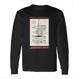 Macgregor 26M Sailboat Line Drawing Long Sleeve T-Shirt | Favorety