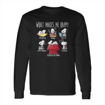 What Makes Snoopy Happy Long Sleeve T-Shirt | Favorety DE