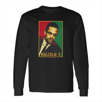 Malcolm X Retro Polo Long Sleeve T-Shirt | Favorety AU