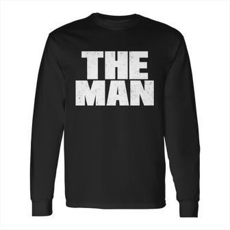 The Man Distressed Logo Long Sleeve T-Shirt | Favorety DE